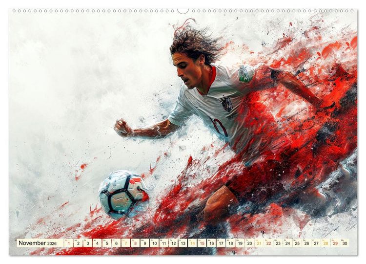 Produktbild: Fu&szlig;ball - alles geben (Wandkalender 2026 DIN A2 quer), CALVENDO Monatskalender