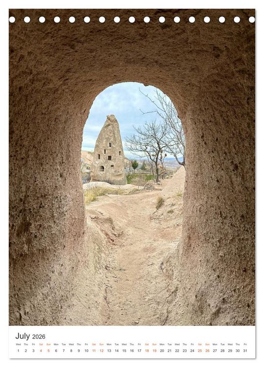 Produktbild: Cappadocia: Caves - Valleys - Balloons (Desk Calendar 2026 DIN A5 portrait), CALVENDO 12 Month DeskCalendar