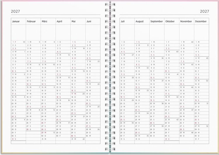 Produktbild: Kalender 26/27 Senator A5 Regenbogen
