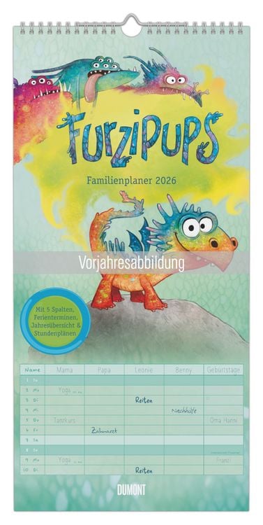 Produktbild: Familienplaner Furzipups der Knatterdrache 2027