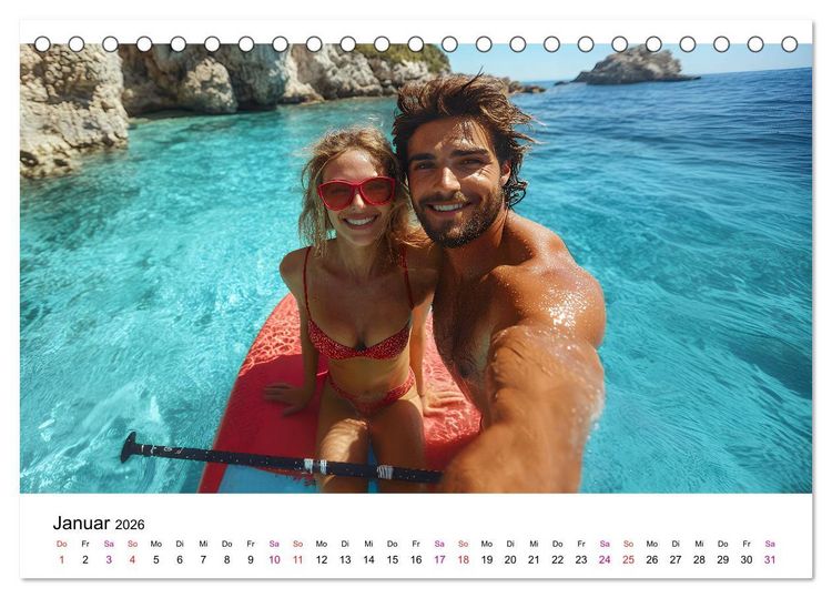Produktbild: Stand up paddling - SUP (Tischkalender 2026 DIN A5 quer), CALVENDO Monatskalender