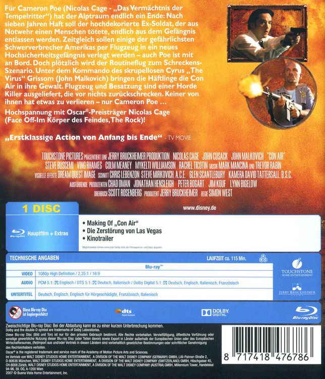 Produktbild: Con Air (ungeschnittene Fassung)