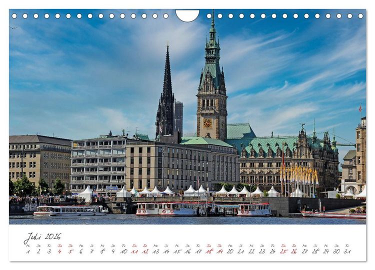 Produktbild: Alsteransichten in Hamburg (Wandkalender 2026 DIN A4 quer), CALVENDO Monatskalender