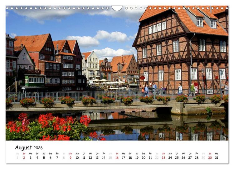 Produktbild: L&uuml;neburg - Stadt der Giebel und Fachwerkh&auml;user (Wandkalender 2026 DIN A3 quer), CALVENDO Monatskalender