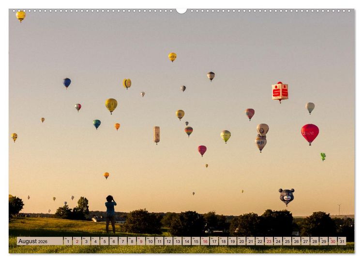 Produktbild: Montgolfiade der Ballone im Sauerland (hochwertiger Premium Wandkalender 2026 DIN A2 quer), Kunstdruck in Hochglanz