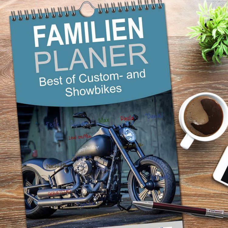 Produktbild: Familienplaner 2026 - Best of Custom- and Showbikes mit 5 Spalten (Wandkalender, 21 x 45 cm) CALVENDO