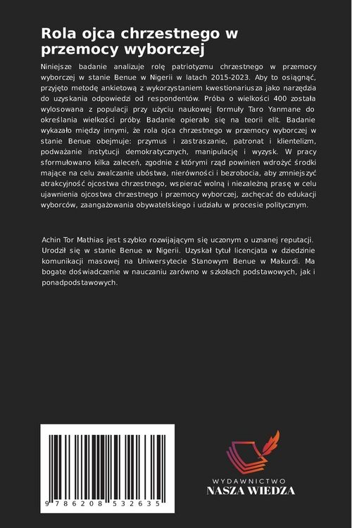 Produktbild: Rola ojca chrzestnego w przemocy wyborczej