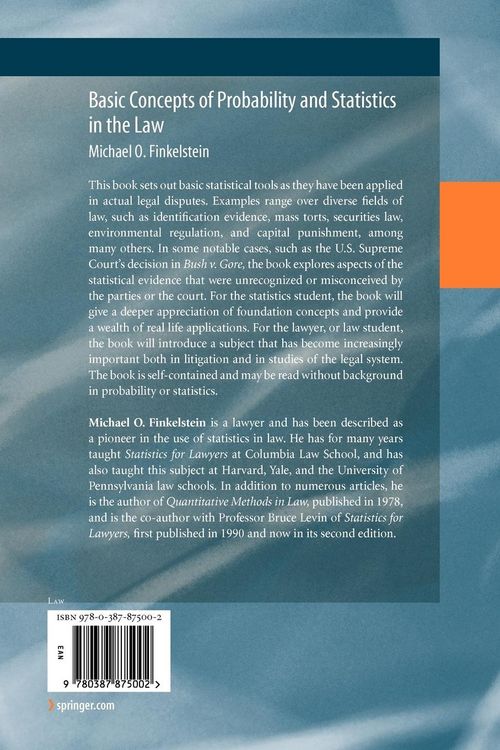 Produktbild: Basic Concepts of Probability and Statistics in the Law