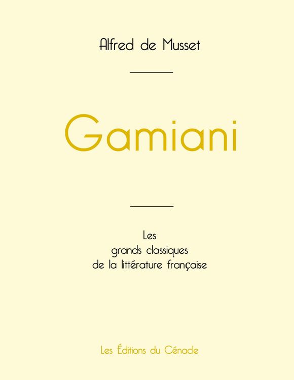 Produktbild: Gamiani de Alfred de Musset (&eacute;dition grand format)