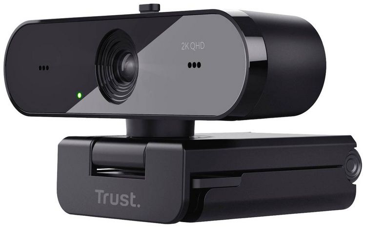 Produktbild: Trust TW-250 QHD Webcam 2560 x 1440 Pixel Standfu&szlig;, Klemm-Halterung
