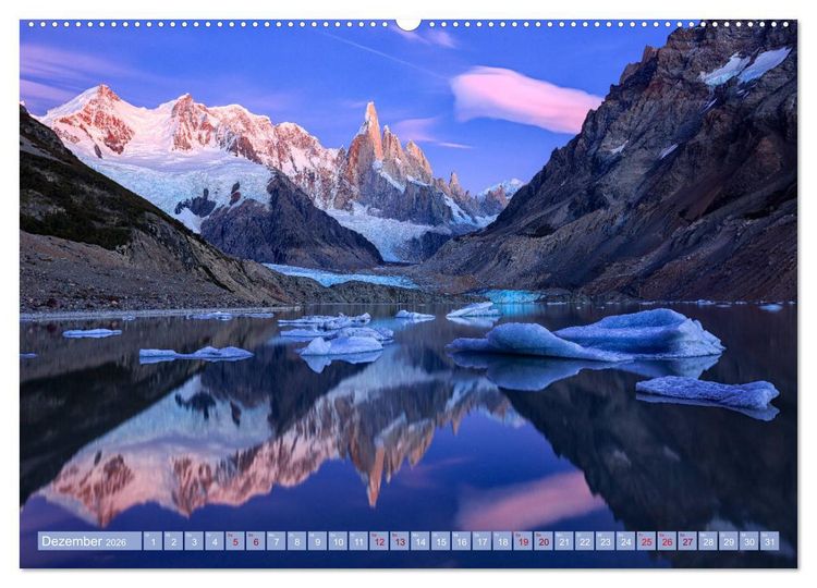 Produktbild: Patagonien: Einzigartige Landschaft am Ende der Welt (hochwertiger Premium Wandkalender 2026 DIN A2 quer), Kunstdruck in Hochglanz