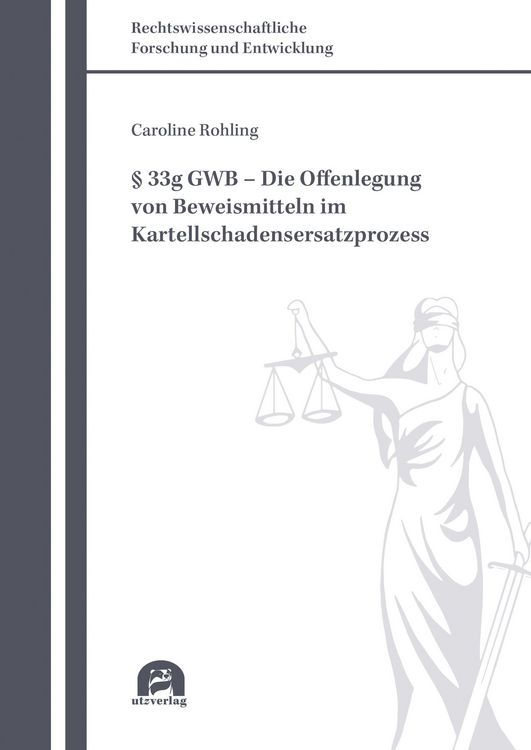 Produktbild: &sect; 33g GWB - Die Offenlegung von Beweismitteln im Kartellschadensersatzprozess
