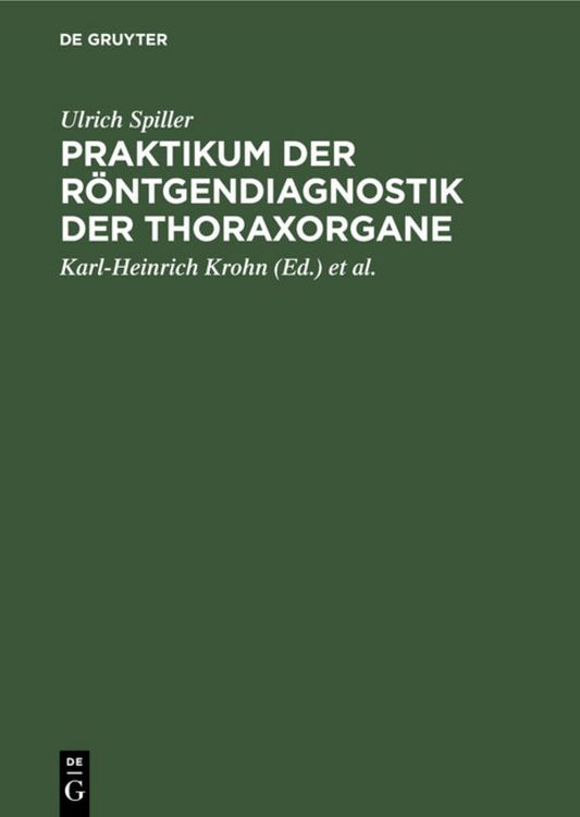 Produktbild: Praktikum der R&ouml;ntgendiagnostik der Thoraxorgane