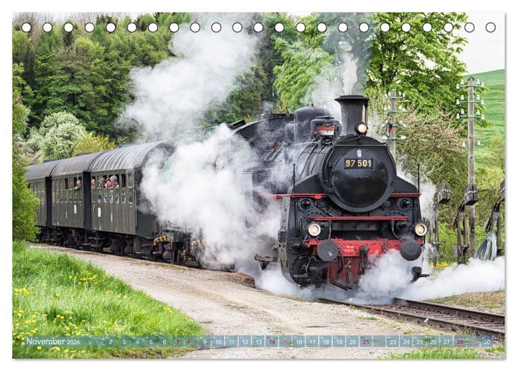 Produktbild: Dampfloks im s&uuml;dbadischen Raum (Tischkalender 2026 DIN A5 quer), CALVENDO Monatskalender