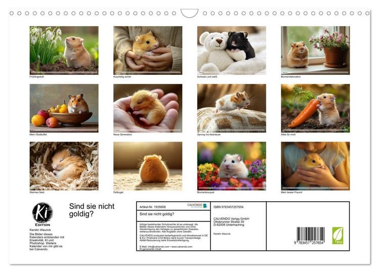Produktbild: Sind sie nicht goldig? (Wandkalender 2026 DIN A3 quer), CALVENDO Monatskalender