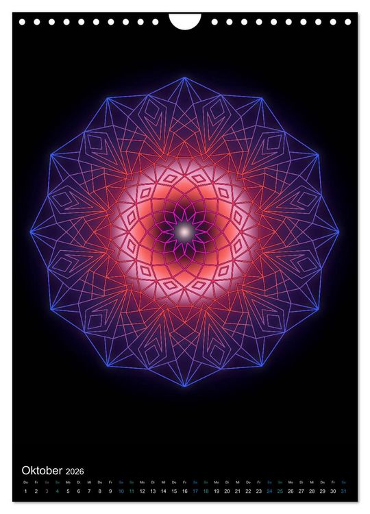 Produktbild: Mandala-Kalender 2026 (Wandkalender 2026 DIN A4 hoch), CALVENDO Monatskalender