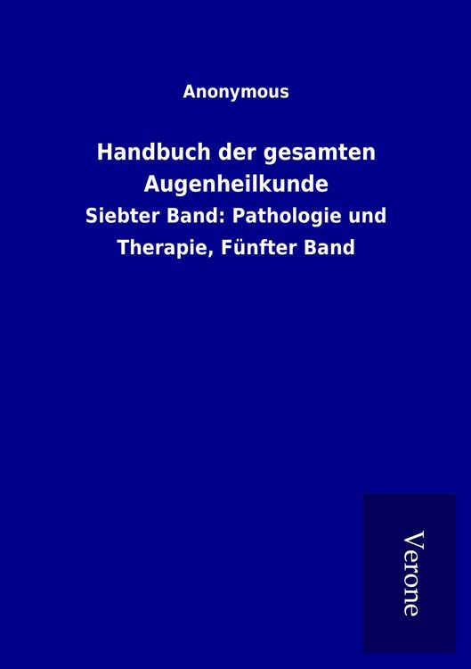 Produktbild: Handbuch der gesamten Augenheilkunde