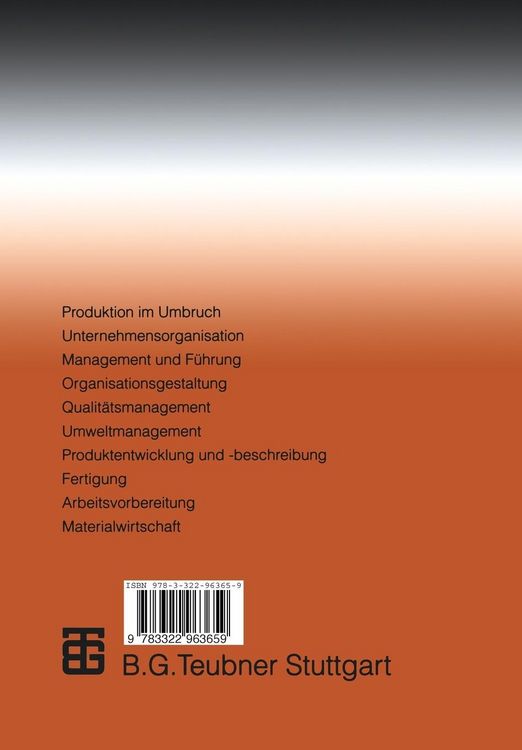 Produktbild: Organisation des Produktionsprozesses
