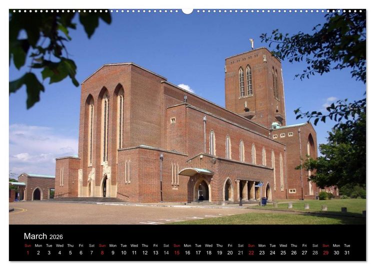 Produktbild: Anglican Cathedrals (High Quality Premium Wall Calendar 2026 DIN A2 landscape),CALVENDO 12 Month Wall Calendar