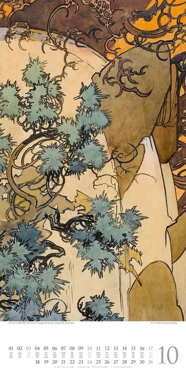 Produktbild: Alfons Mucha Kalender 2027