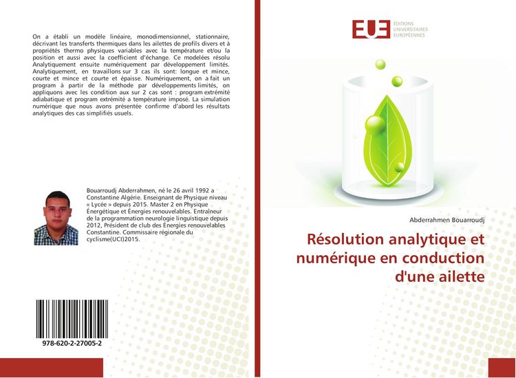 Produktbild: R&eacute;solution analytique et num&eacute;rique en conduction d'une ailette