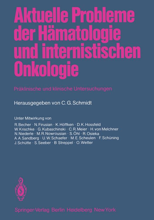 Produktbild: Aktuelle Probleme der H&auml;matologie und internistischen Onkologie