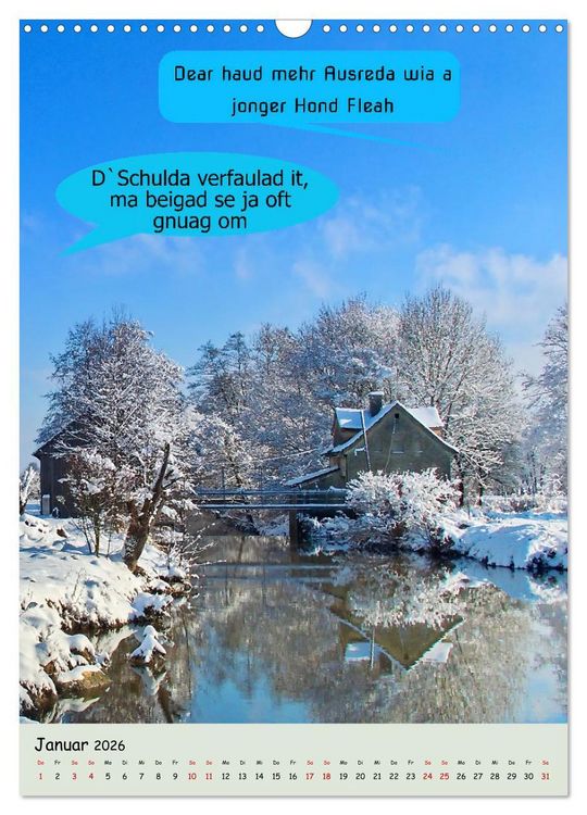 Produktbild: Schw&auml;bische Sprichw&ouml;rter - so gsaid (Wandkalender 2026 DIN A3 hoch), CALVENDO Monatskalender