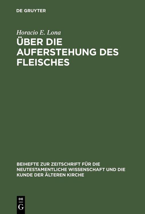 Produktbild: &Uuml;ber die Auferstehung des Fleisches