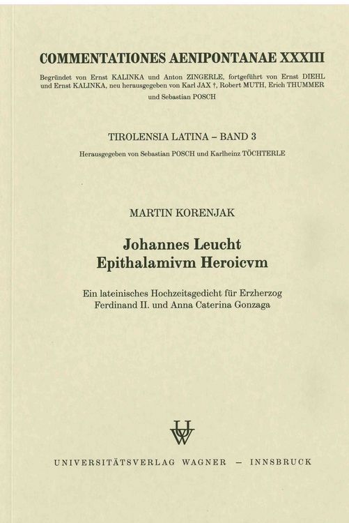 Bild vom Artikel Johannes Leucht: Epithalamivm Heroicvm vom Autor Marin Korenjak