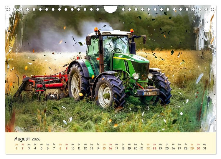 Produktbild: Traktoren - tolle Momente (Wandkalender 2026 DIN A4 quer), CALVENDO Monatskalender