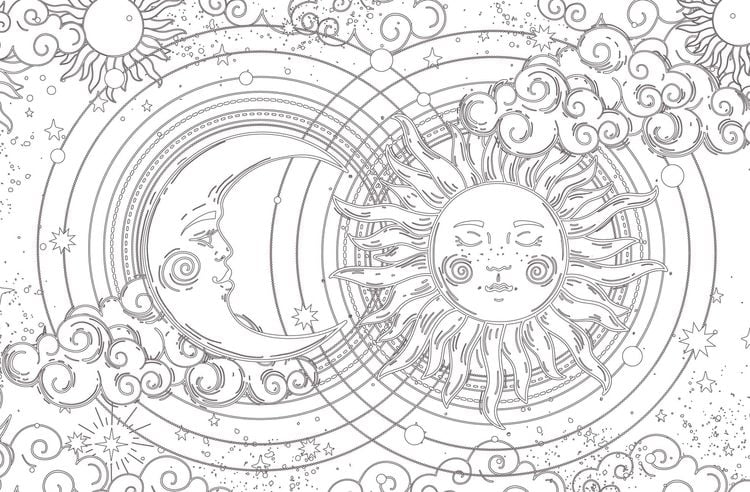 Produktbild: Inspiration Tarot – 50 mystische Motive zum Ausmalen für mehr Durchblick im Alltag