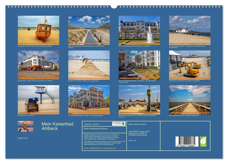 Produktbild: Mein Kaiserbad Ahlbeck (hochwertiger Premium Wandkalender 2026 DIN A2 quer), Kunstdruck in Hochglanz