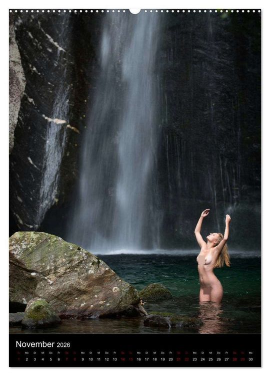 Produktbild: Wasserf&auml;lle im Tessin - Aktaufnahmen an sch&ouml;nen Wasserf&auml;llen in der S&uuml;dschweiz (hochwertiger Premium Wandkalender 2026 DIN A2 hoch), Kunstdruck in Hochglanz