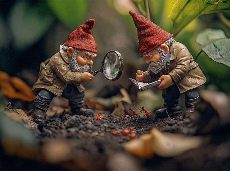 Produktbild: CALVENDO Puzzle Die Detektiv-Gartenzwerge auf Spurensuche | 2000 Teile Lege-Gr&ouml;&szlig;e 90x67cm Foto-Puzzle f&uuml;r gl&uuml;ckliche Stunden