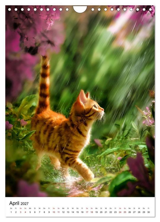 Produktbild: Feuer auf vier Pfoten - Die sch&ouml;nsten roten Katzen (Wandkalender 2027 DIN A4 hoch), CALVENDO Monatskalender