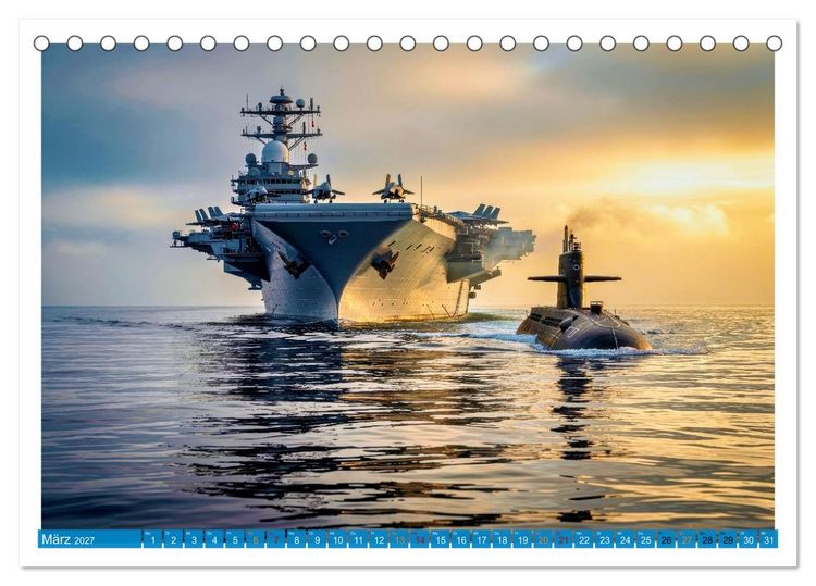 Produktbild: Flugzeugtr&auml;ger - Macht aus Stahl (Tischkalender 2027 DIN A5 quer), CALVENDO Monatskalender
