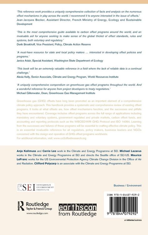 Produktbild: Handbook of Carbon Offset Programs