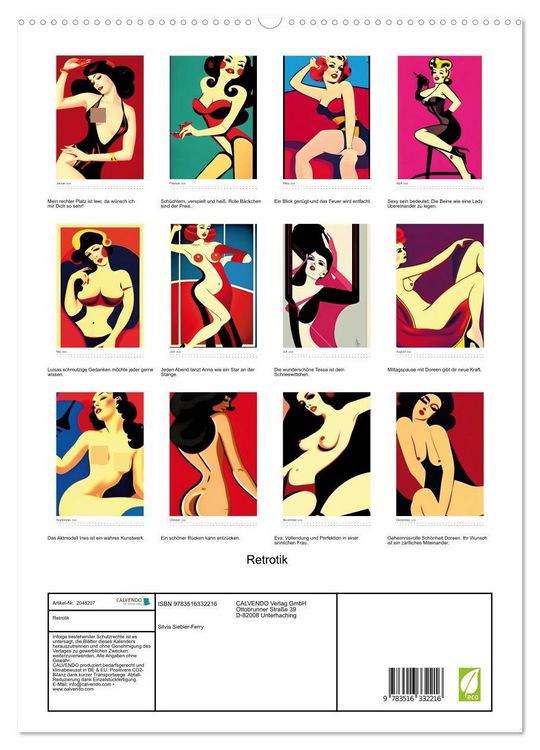 Produktbild: Retrotik (hochwertiger Premium Wandkalender 2026 DIN A2 hoch), Kunstdruck in Hochglanz