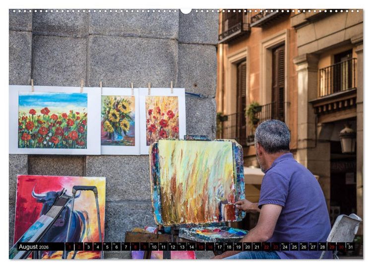 Produktbild: Madrid - Stadtansichten (Wandkalender 2026 DIN A2 quer), CALVENDO Monatskalender