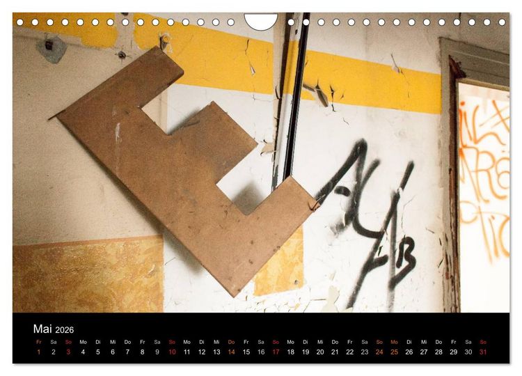 Produktbild: Verlassene Orte. Alter Postbahnhof Leipzig (Wandkalender 2026 DIN A4 quer), CALVENDO Monatskalender