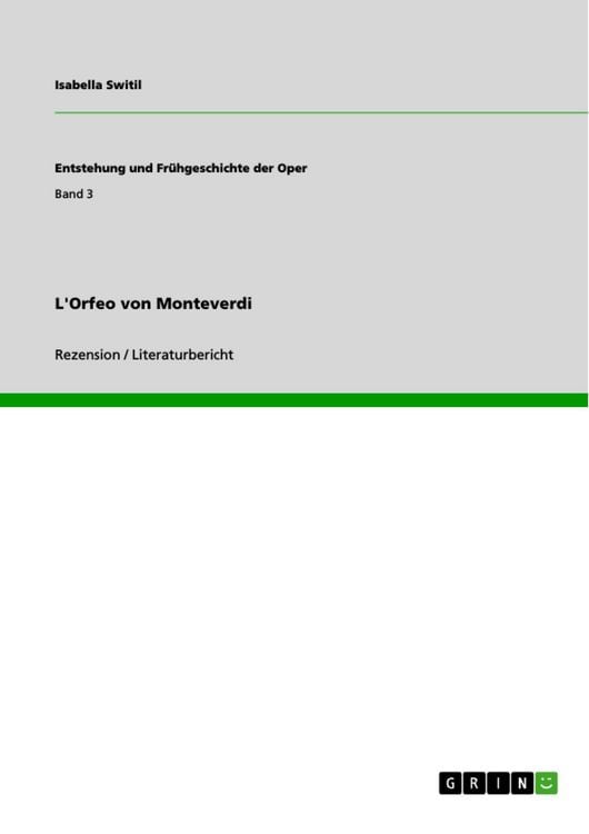 Produktbild: L'Orfeo von Monteverdi