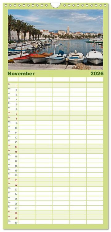 Produktbild: Familienplaner 2026 - Kroatien, Terminplaner mit 5 Spalten (Wandkalender, 21 x 45 cm) CALVENDO