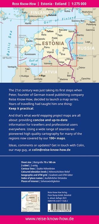 Produktbild: Reise Know-How Landkarte Estland (1:275.000)