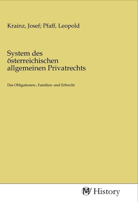 Produktbild: System des &ouml;sterreichischen allgemeinen Privatrechts