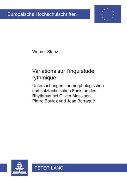 Produktbild: Variations sur &laquo;l&rsquo;inqui&eacute;tude rythmique&raquo;