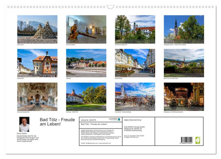 Produktbild: Bad T&ouml;lz - Freude am Leben! (Wandkalender 2026 DIN A2 quer), CALVENDO Monatskalender