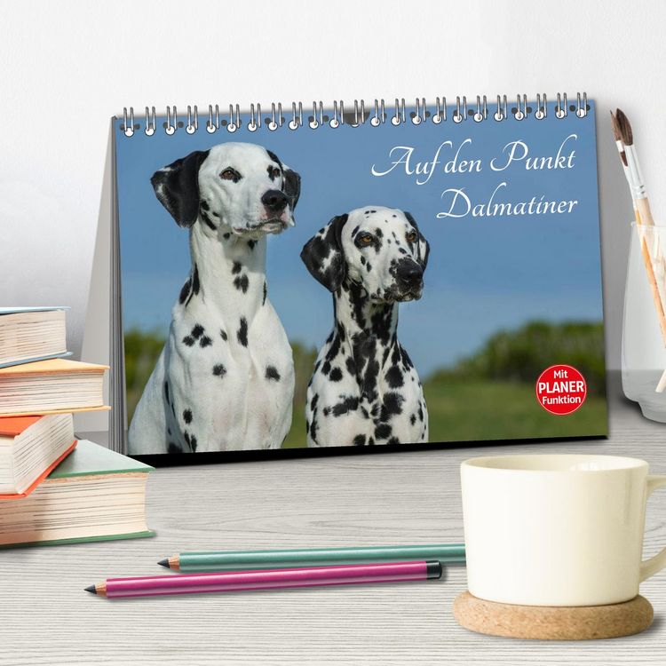 Produktbild: Auf den Punkt - Dalmatiner (Tischkalender 2026 DIN A5 quer), CALVENDO Monatskalender