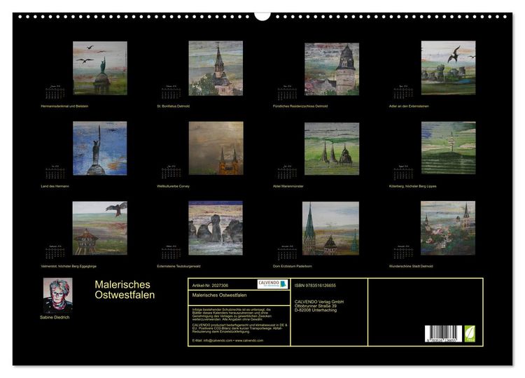 Produktbild: Malerisches Ostwestfalen (Wandkalender 2026 DIN A2 quer), CALVENDO Monatskalender