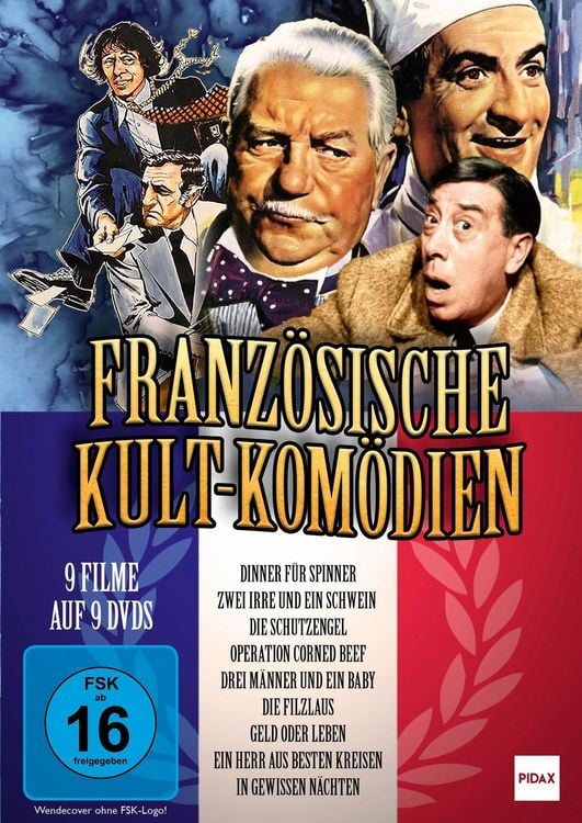 Produktbild: Franz&ouml;sische Kult-Kom&ouml;dien / 9 starbesetzte Kult-Kom&ouml;dien aus Frankreich in einer Box! [9 DVDs]