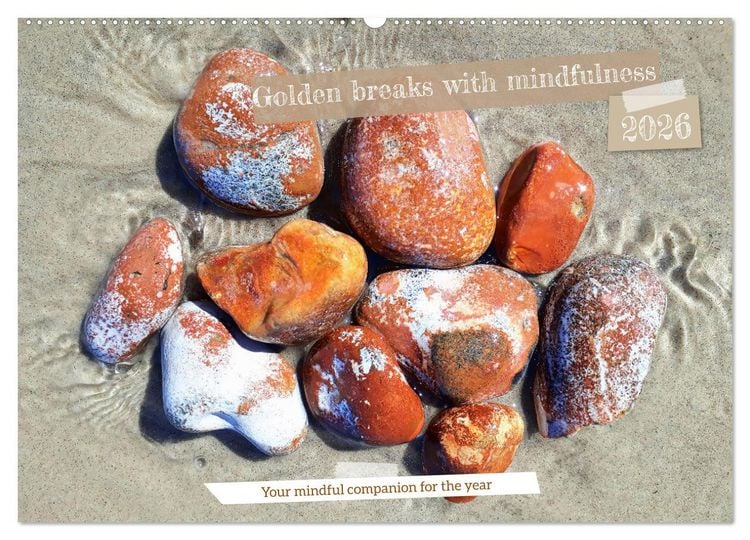 Produktbild: Golden breaks with mindfulness (Wall Calendar 2026 DIN A2 landscape), CALVENDO 12 Month Wall Calendar